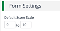 Default Score Scale
