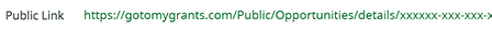 Fund Opportunity Public Link