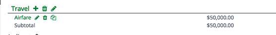 Line Item Edit Icon