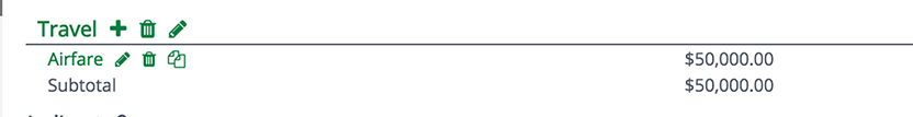Budget Category And Line Item