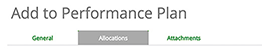 Allocations Tab
